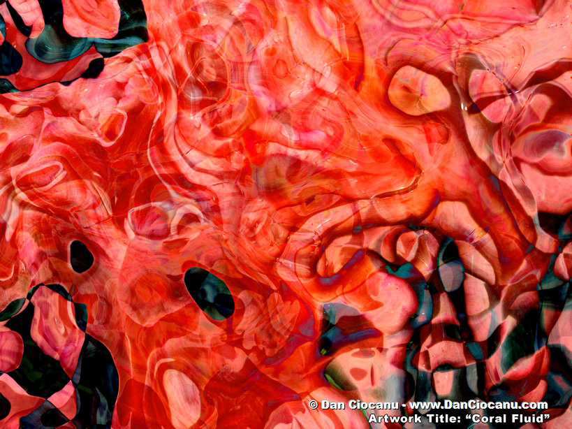 Coral Fluid - original modern artwork signed by Dan Ciocanu Coral Fluid - original modern artwork signed by Dan Ciocanu