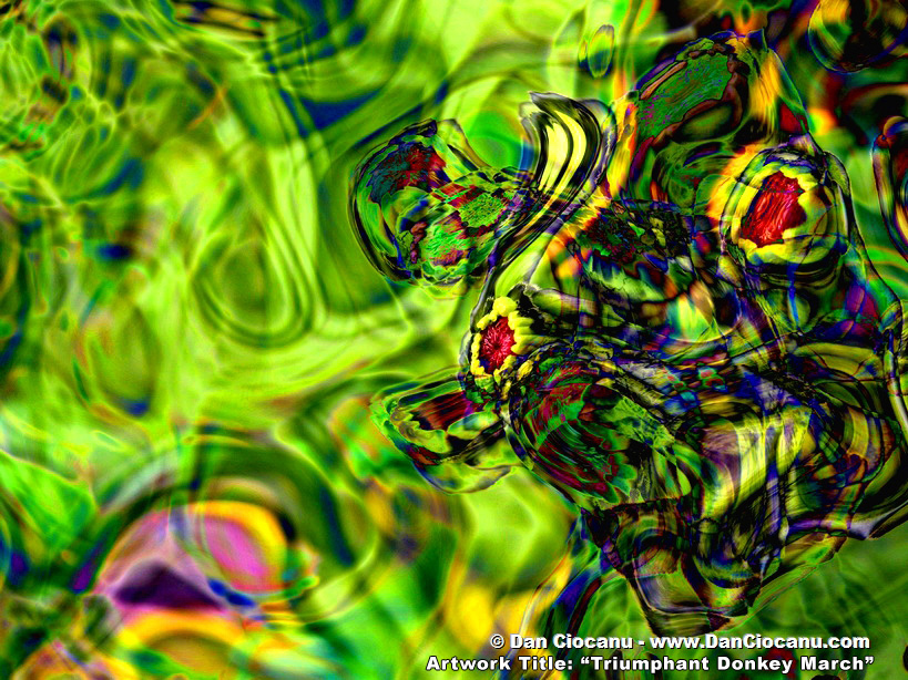 Triumphant Donkey March - original abstract artwork by Dan Ciocanu Triumphant Donkey March - original abstract artwork by Dan Ciocanu