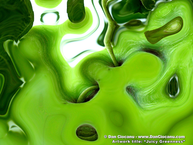 Juicy Greenness - original abstract artwork signed by Dan Ciocanu Juicy Greenness - original abstract artwork signed by Dan Ciocanu