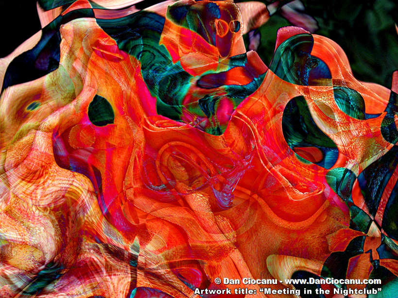 Meeting in the Nightclub - original abstract artwork Meeting in the Nightclub - original abstract artwork