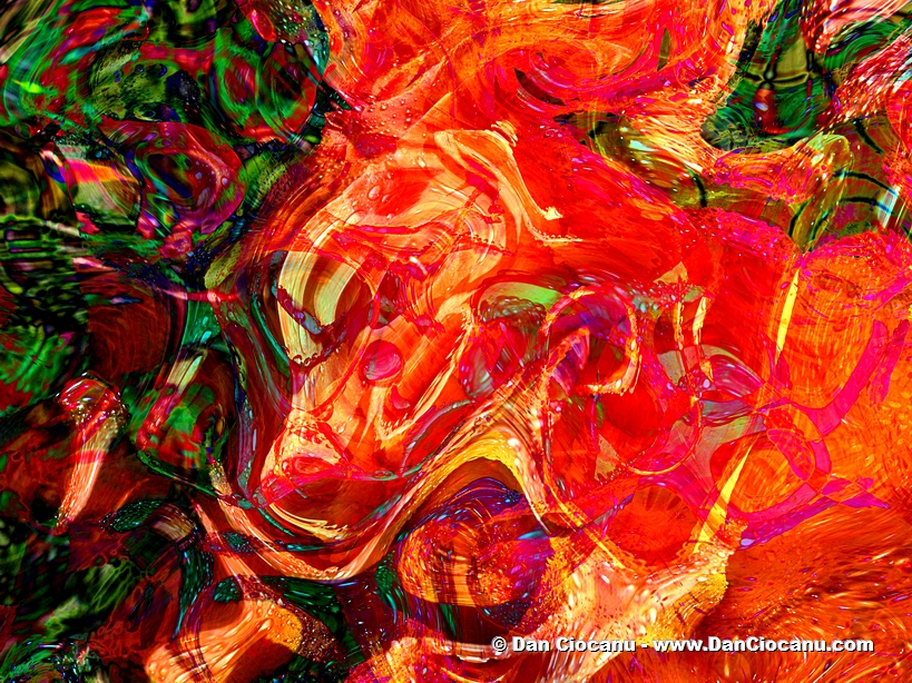 Orange Juice Rain - modern artwork signed by Dan Ciocanu Orange Juice Rain - modern artwork signed by Dan Ciocanu