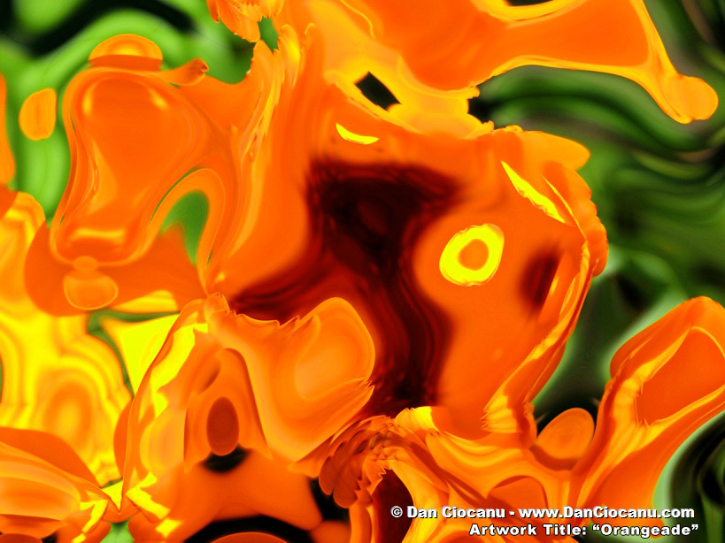 Orangeade - original abstract artwork signed by Dan Ciocanu Orangeade - original abstract artwork signed by Dan Ciocanu